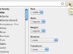 Screenshot of Google Font Previewer