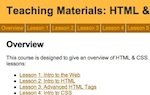 Screenshot of Teaching Materials